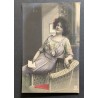 copy of CARTE POSTALE CPA FRANCE BONNE ANNEE FILLETTE BOUQUET FLEURS OLD CARD 0001