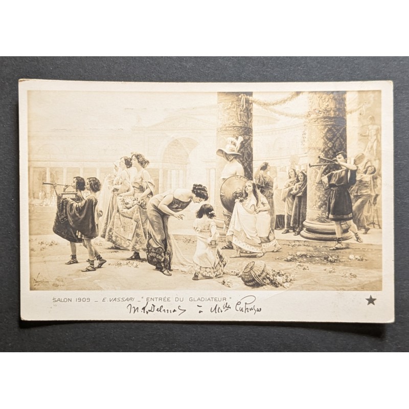CARTE POSTALE CPA FRANCE 1909 ENTREE DU GLADIATEUR E. VASSARI OLD CARD 0072