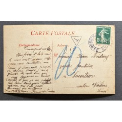 CARTE POSTALE CPA FRANCE VOYAGÉE JEUNE FEMME COQUETTE OLD CARD 0074