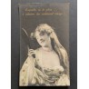 CARTE POSTALE CPA FRANCE VOYAGÉE JEUNE FEMME COQUETTE OLD CARD 0074