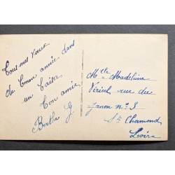 CARTE POSTALE CPA FRANCE FEMME FLEURS OLD CARD 0076