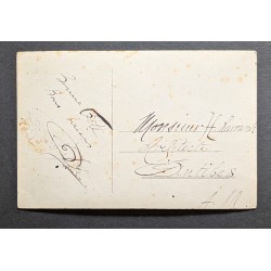 CARTE POSTALE CPA FRANCE FEMME CHAPEAU FLEURS OLD CARD 0077