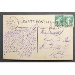 copy of CARTE POSTALE CPA FRANCE BONNE ANNEE FILLETTE BOUQUET FLEURS OLD CARD 0001