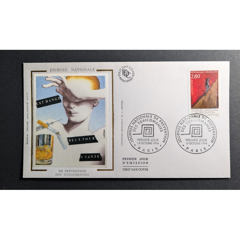 FRANCE 1994 FDC 1° JOUR TIMBRE 2908 PREVENTION TOXICOMANIES