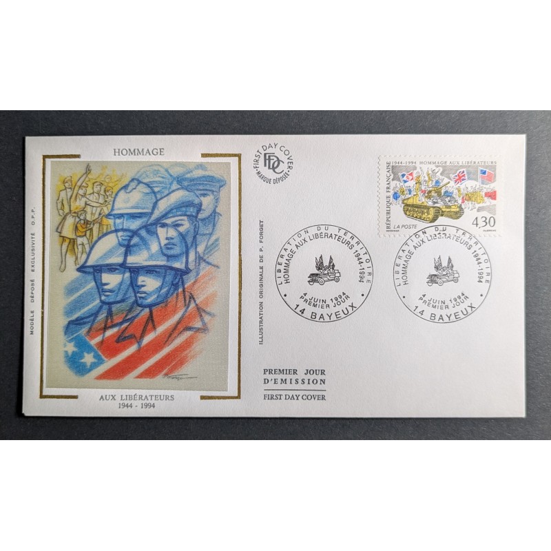 FRANCE 1994 FDC 1 JOUR TIMBRE 2888 HOMMAGE LIBERATEURS DEBARQUEMENT