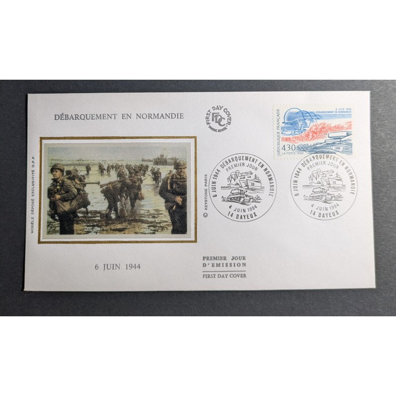 FRANCE 1994 FDC 1 JOUR TIMBRE 2887 DEBARQUEMENT NORMANDIE SOLDATS