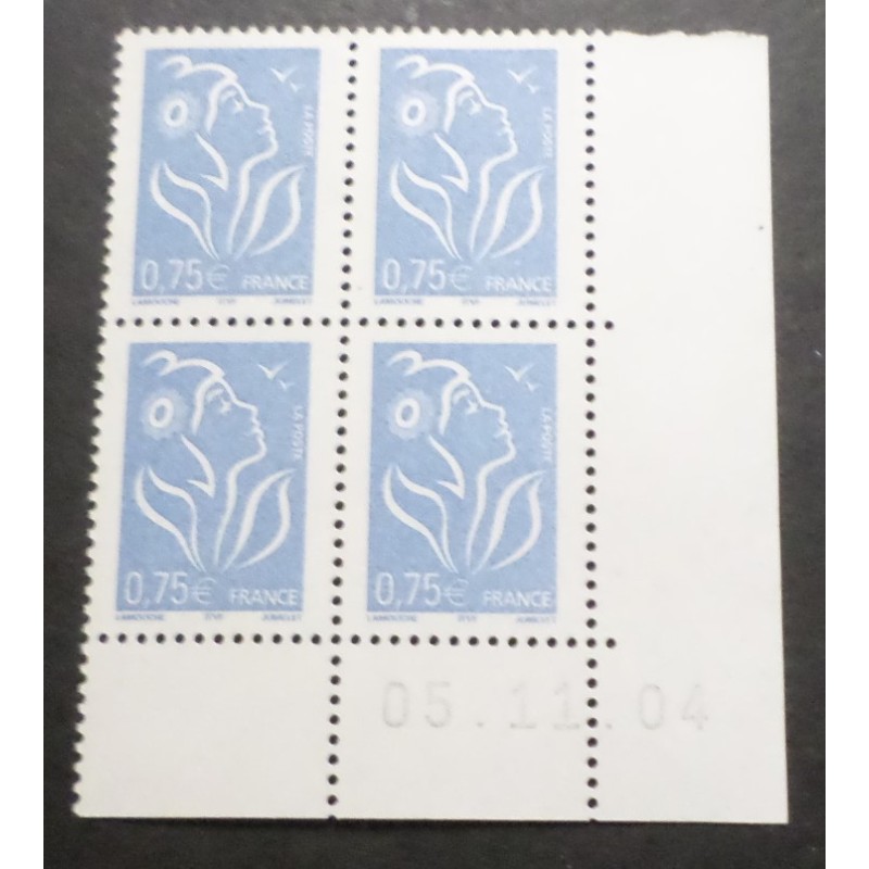 copy of FRANCE 2005 COIN DATE' timbre 3758 MARIANNE LAMOUCHE neuf** MNH