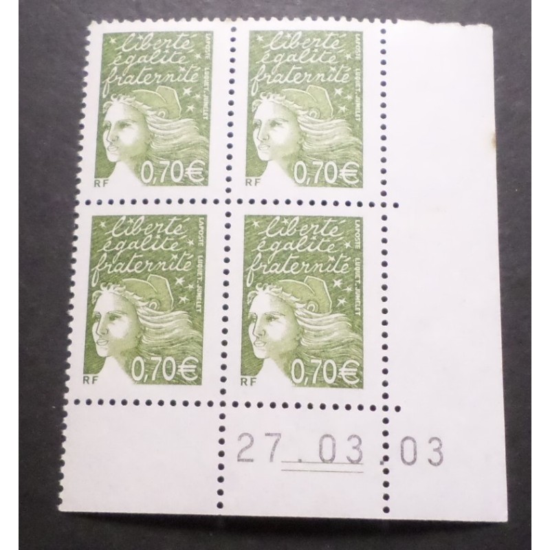 copy of FRANCE 2005 COIN DATE' timbre 3758 MARIANNE LAMOUCHE neuf** MNH