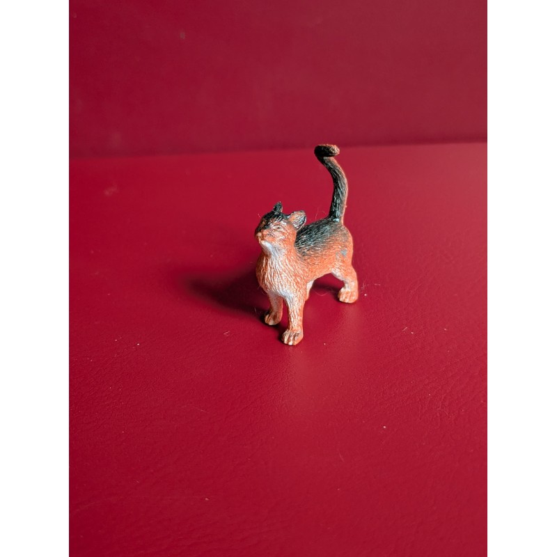 FIGURINE CHAT ROUX ET NOIR PVC ANIMAUX 3cm x 4cm VF TOYS occasion