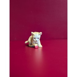 FIGURINE CHAT BEIGE BALLE...