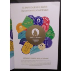 PARIS 2024 FRANCE COLLECTOR 8 timbres JEUX OLYMPIQUES PARCOUR FLAMME neufs** MNH