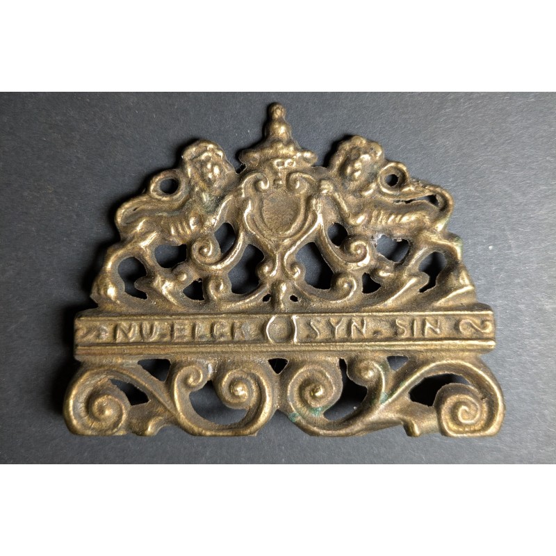 copy of PLAQUE RACCORD EN LAITON POUR PENDULE HOLLANDAISE NU ELCK SYN SIN 15x11 cm