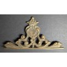 PLAQUE RACCORD COURONNE LAITON POUR PENDULE HOLLANDAISE NU ELCK SYN SIN 11x6 cm