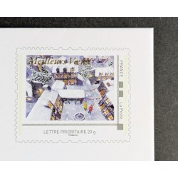 ENVELOPPE PRÉ AFFRANCHIE NEUVE CARTE VOEUX NOEL TIMBRE MEILLEURS VOEUX