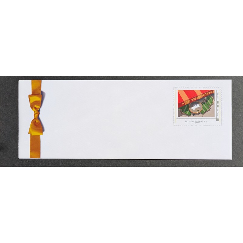 ENVELOPPE PAP NEUVE PRÉ AFFRANCHIE AVEC SA CARTE TIMBRE COLLECTOR JE VOUS ECRIS
