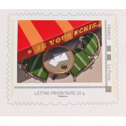 ENVELOPPE PAP NEUVE PRÉ AFFRANCHIE AVEC SA CARTE TIMBRE COLLECTOR JE VOUS ECRIS
