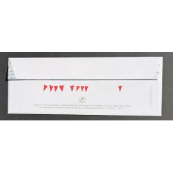 ENVELOPPE PAP NEUVE PRÉ AFFRANCHIE AVEC SA CARTE FELICITATIONS TIMBRE FLEURS
