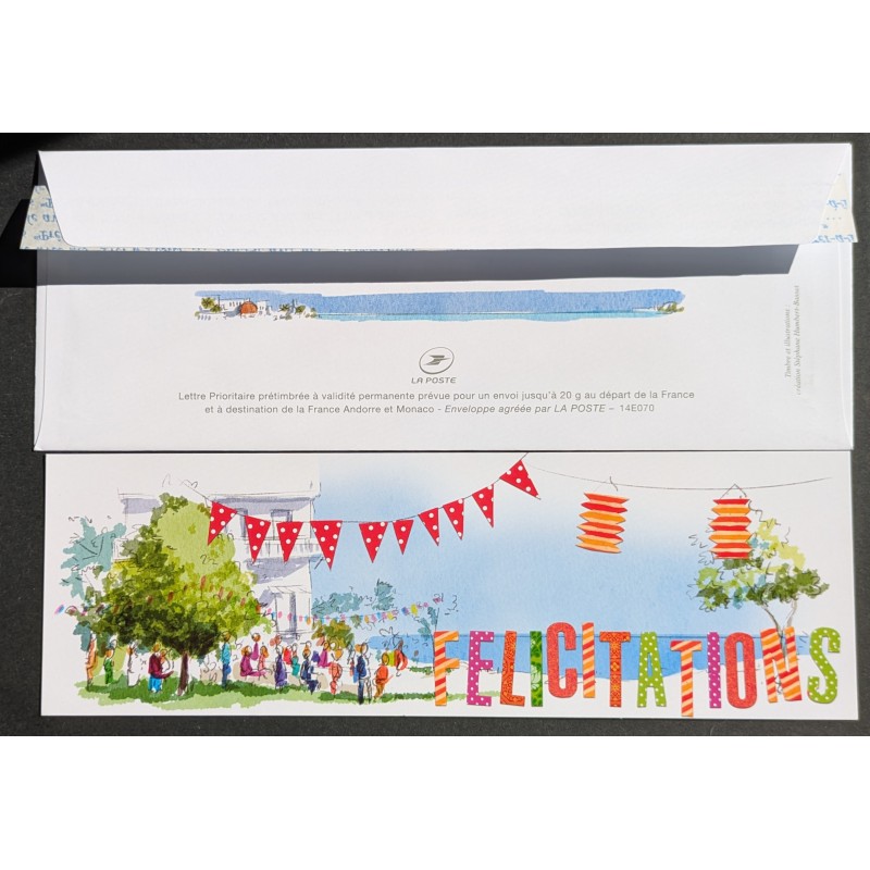 copy of ENVELOPPE CARTE DE VOEUX JOYEUX NOEL PRÉ AFFRANCHIE TIMBRE COLLECTOR BONNE ANNÉE