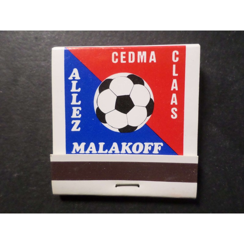 BOITE ALLUMETTES BALLON FOOTBALL ALLEZ MALAKOFF VINTAGE, CEDMA CLAAS