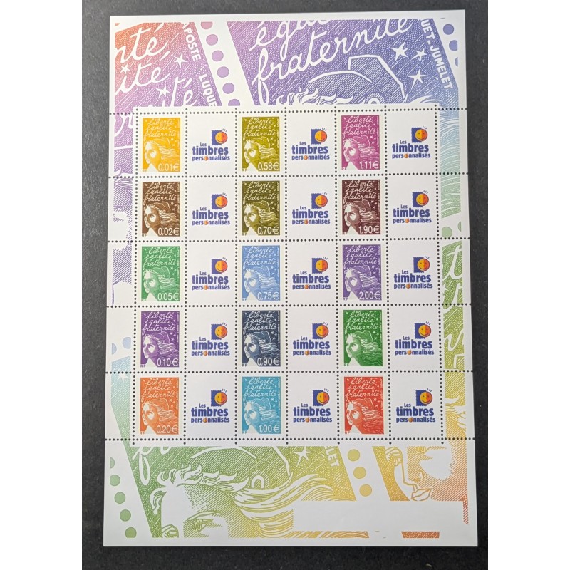 copy of FRANCE 2007 FEUILLE PERSONNALISE F4048A GB TIMBRE MARIANNE LAMOUCHE TPP neuf**