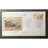 FRANCE 1986 FDC 1 JOUR JOURNEE DU TIMBRE 2410 MALLE POSTE BRISKA ISSU DE FEUILLE
