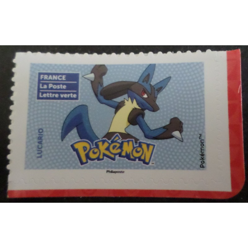 POKEMON TIMBRE FRANCE 2024 LUCARIO AUTOADHESIF BD COMICS neuf** MNH