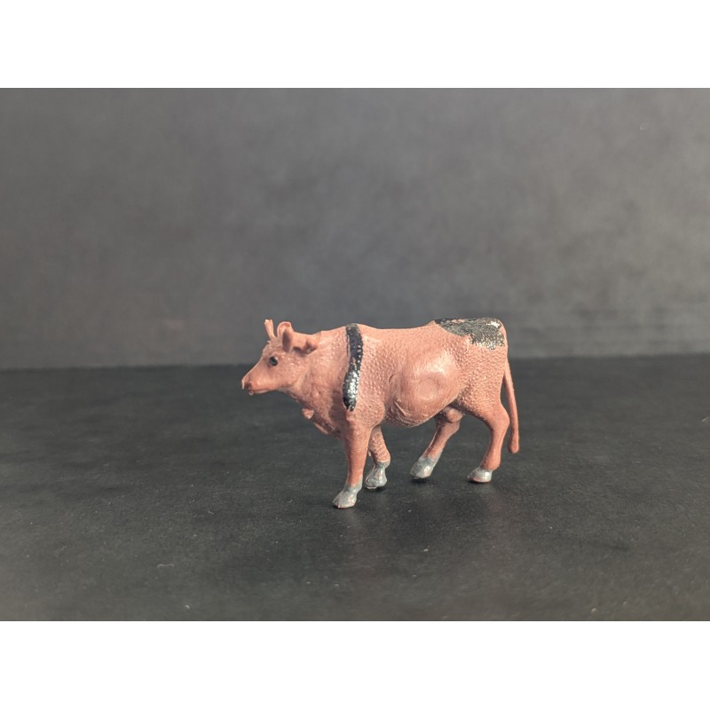 FIGURINE VACHE ANIMAUX CRECHE DECORATION NOEL D'OCCASION BON ETAT JOUET 5x3 cm L