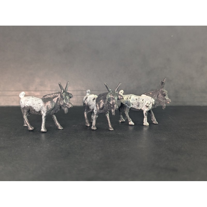 3 FIGURINES BREBIS ANIMAUX CRECHE DECO NOEL D'OCCASION BON ETAT JOUET 3x3 cm U