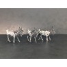 3 FIGURINES BREBIS ANIMAUX CRECHE DECO NOEL D'OCCASION BON ETAT JOUET 3x3 cm U