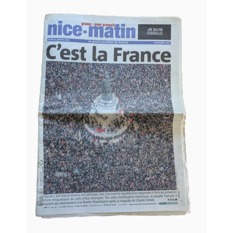 copy of JOURNAL COURRIER INTERNATIONNAL 9 JANVIER 2015 CHARLIE HEBDO DESSINATEURS