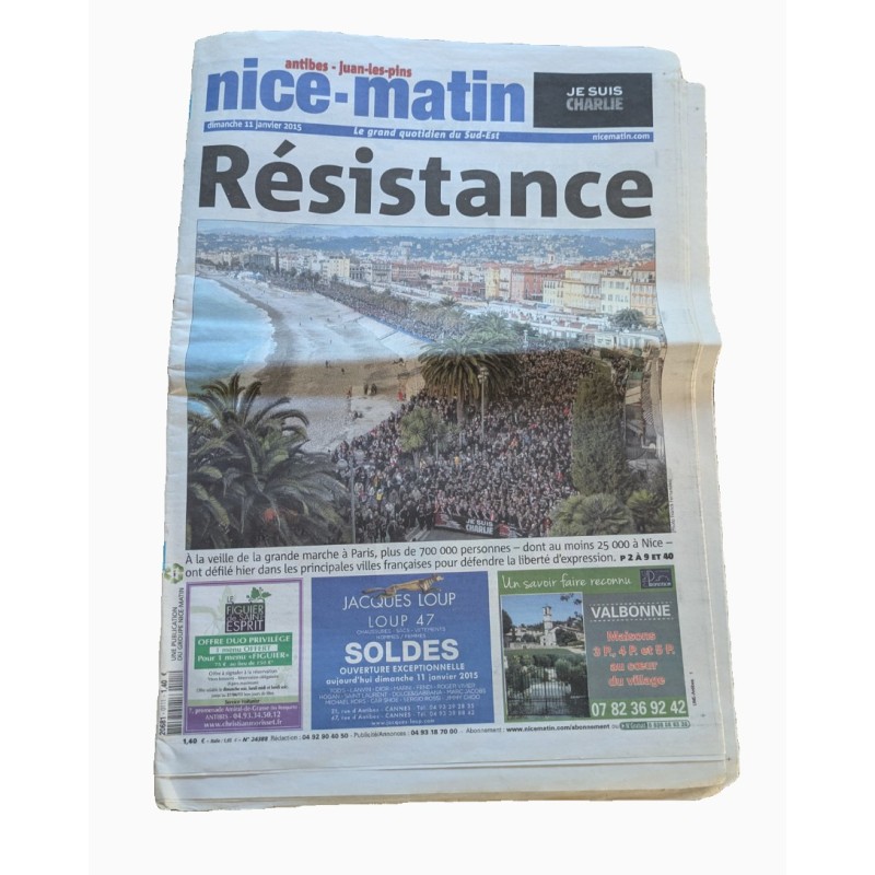 copy of JOURNAL COURRIER INTERNATIONNAL 9 JANVIER 2015 CHARLIE HEBDO DESSINATEURS