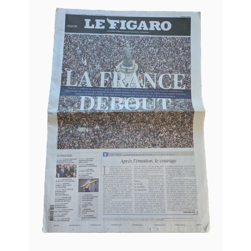 copy of JOURNAL COURRIER INTERNATIONNAL 9 JANVIER 2015 CHARLIE HEBDO DESSINATEURS