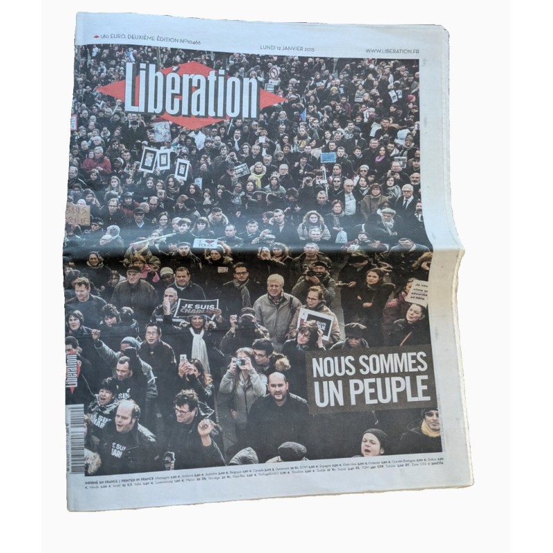 copy of JOURNAL COURRIER INTERNATIONNAL 9 JANVIER 2015 CHARLIE HEBDO DESSINATEURS