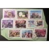 FRANCE LOT 9 TIMBRES AUTOADHESIFS OBLITERES sur FRAGMENT