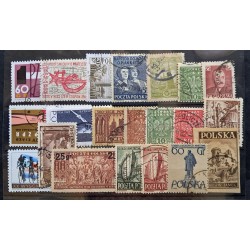 POLOGNE LOT DE 21 TIMBRES...