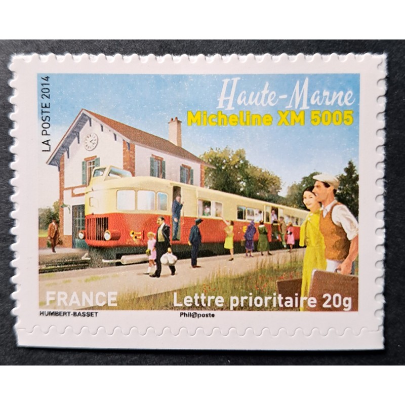 FRANCE 2014 TIMBRE AUTOADHESIF 1002 TRAIN MICHELINE XM 5005 NEUF** MNH