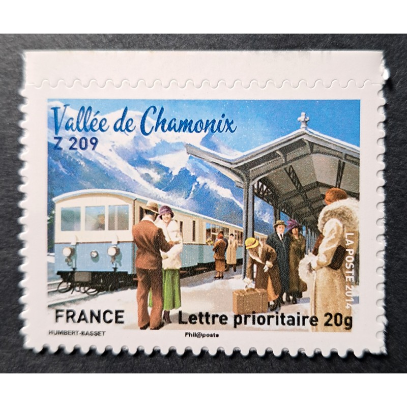 FRANCE 2014 TIMBRE AUTOADHESIF 1000 TRAIN Z209 CHAMONIX GARE NEUF** MNH
