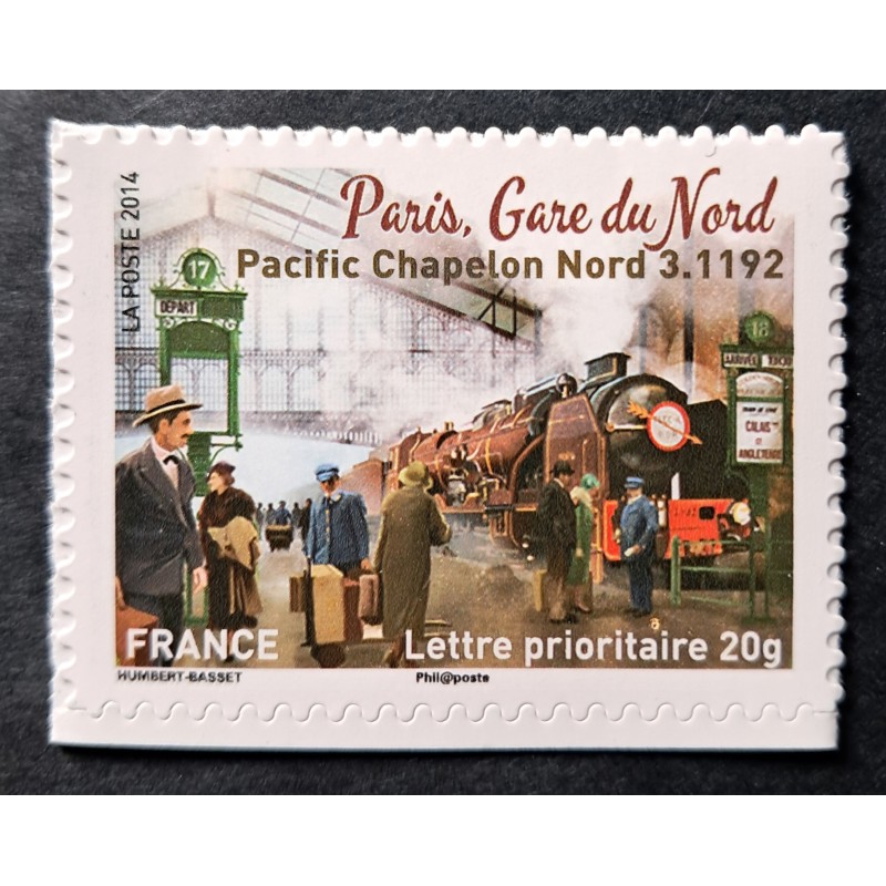 FRANCE 2014 TIMBRE AUTOADHESIF 1001 TRAIN PACIFIC CHAPELON NORD 3.1192 NEUF**MNH