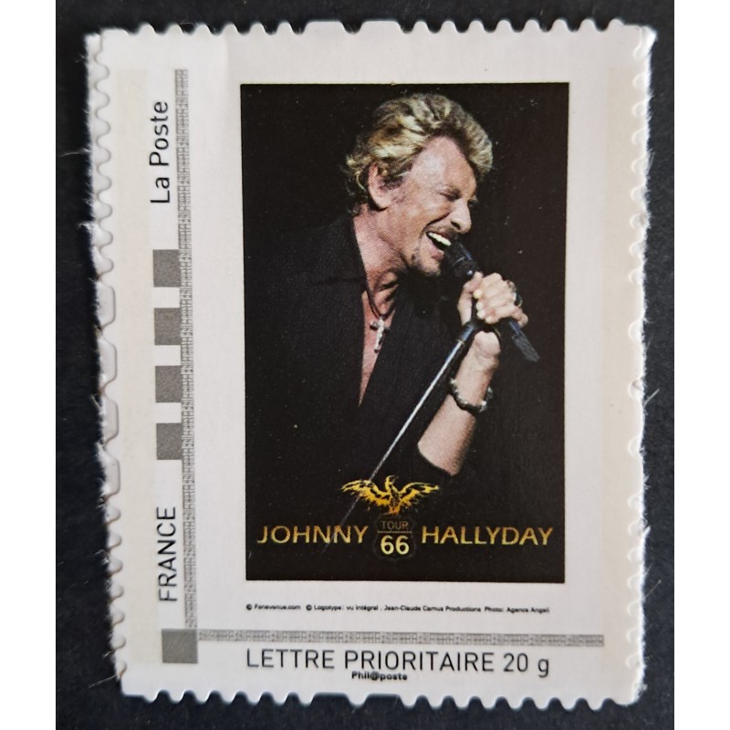 FRANCE 2009 TIMBRE COLLECTOR AUTOADHESIF JOHNNY HALLIDAY NEUF** MNH