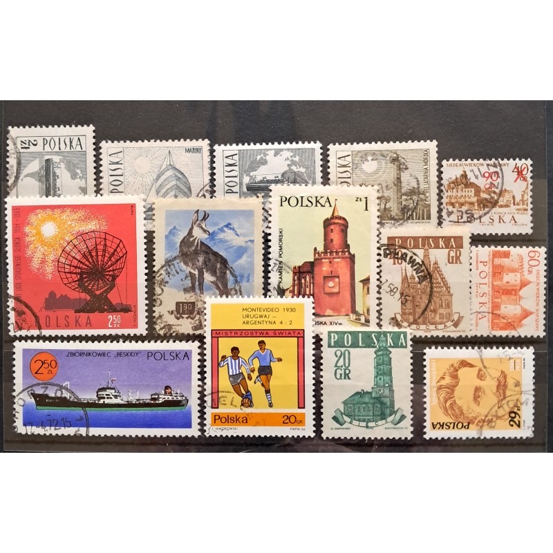 copy of POLOGNE POLSKA LOT DE 9 TIMBRES OBLITERES ANNEES 60' 70' TRES BON ETAT A