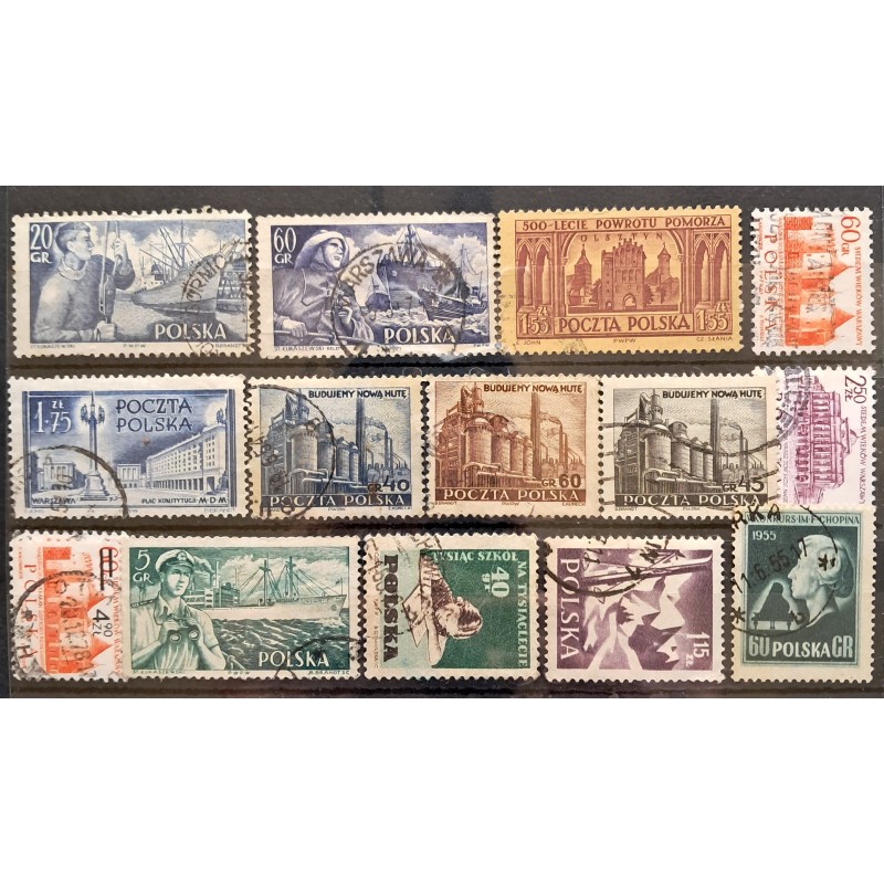 copy of POLOGNE POLSKA LOT DE 9 TIMBRES OBLITERES ANNEES 60' 70' TRES BON ETAT A
