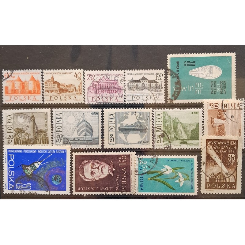 copy of POLOGNE POLSKA LOT DE 9 TIMBRES OBLITERES ANNEES 60' 70' TRES BON ETAT A