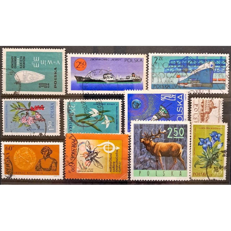 copy of POLOGNE POLSKA LOT DE 9 TIMBRES OBLITERES ANNEES 60' 70' TRES BON ETAT A