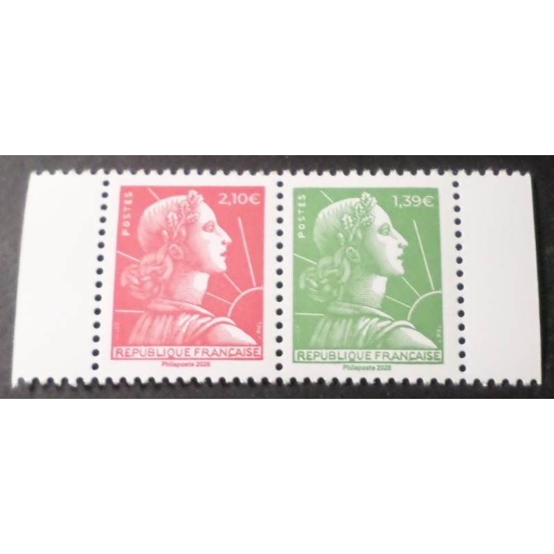 FRANCE SALON 2025 PAIRE 2 timbres MARIANNE MULLER de CARNET neuf** MNH B