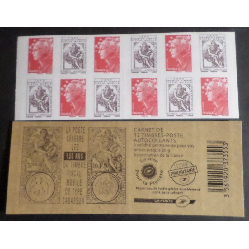 FRANCE CARNET TIMBRES AUTOADHESIF BC 1519 MARIANNE CABASSON FISCAL NEUF** MNH
