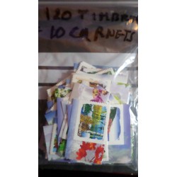 LOT TIMBRES AUTOADHESIFS EN POCHETTES DE 120 TIMBRES 156.80 EUROS AU LIEU DE 182.40 EUROS