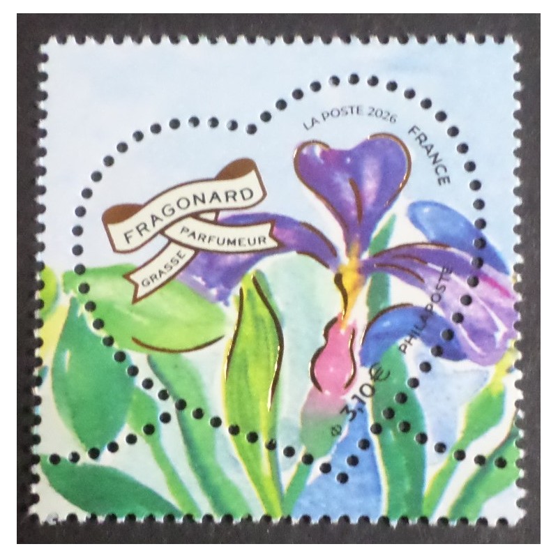 FRANCE 2026 TIMBRE COEUR FRAGONARD SAINT VALENTIN PARFUME' FLEUR ORANGER neuf** 100g