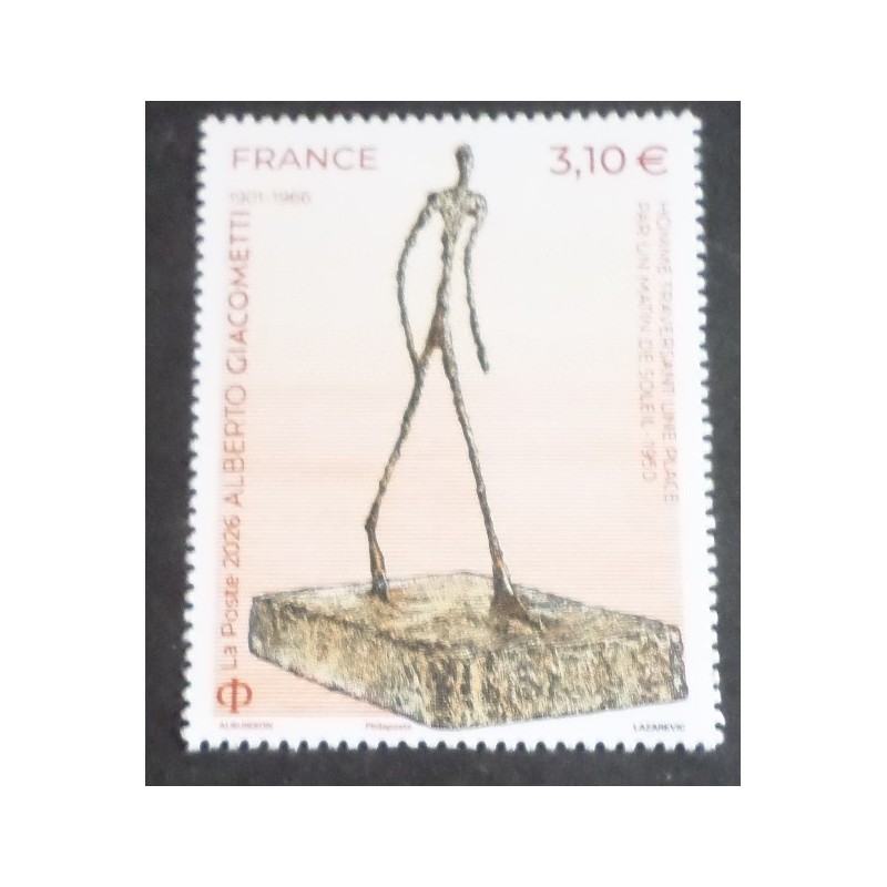 copy of FRANCE 2026 BANDE INSCRIPTION TIMBRE GIACOMETTI ART TABLEAU SCULPURE neuf** MNH