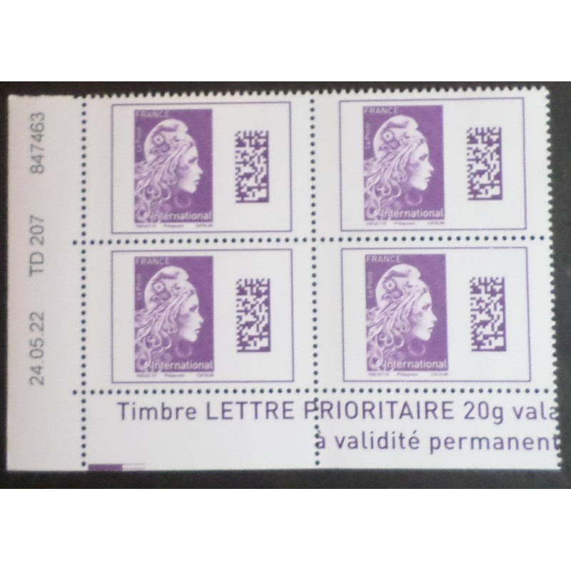 FRANCE 2019 COIN DATE TIMBRE 5291A MARIANNE DATAMATRIX INTERNATIONAL neuf** MNH