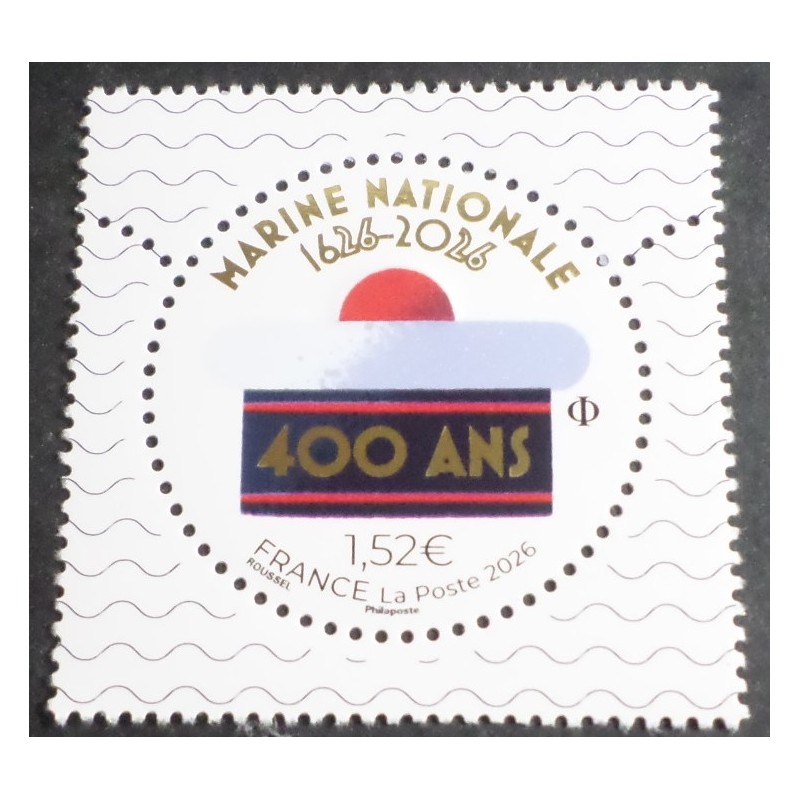 copy of FRANCE 2026 COIN DATE' TIMBRE 400 ANS MARINE NATIONALE CHAPEAU MARINS neuf** MNH